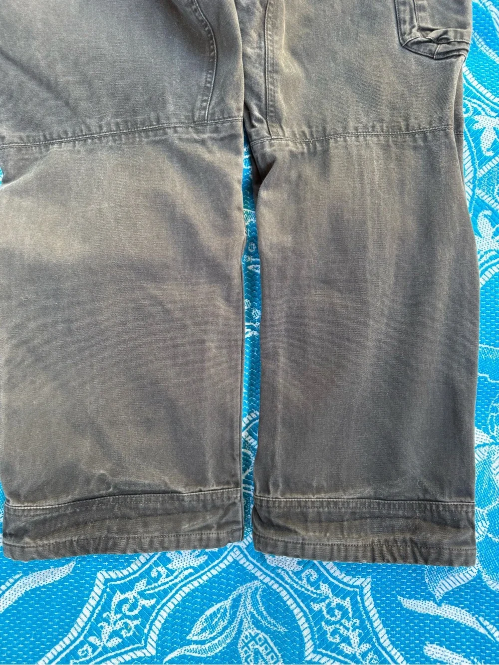 KUHL The Law Pants 36x30 Mens Heavyweight Canvas Double Knee Work Grey